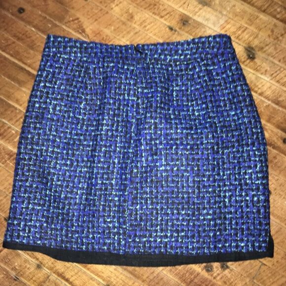 J Crew blue tweed postage Y2K kidcore miniskirt - Picture 4 of 5